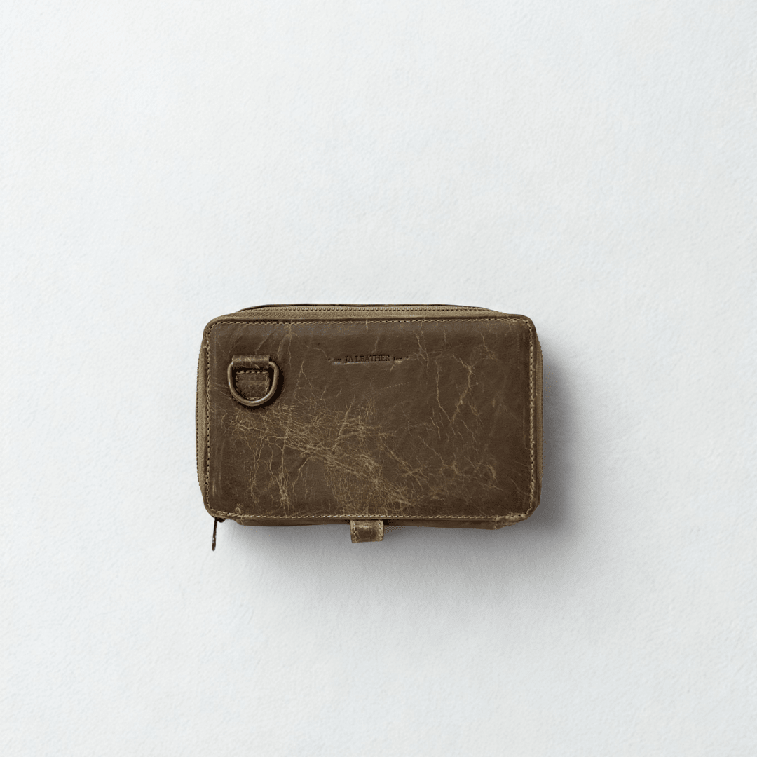 Bandolera Santiago 2 cafe western - JA LEATHER