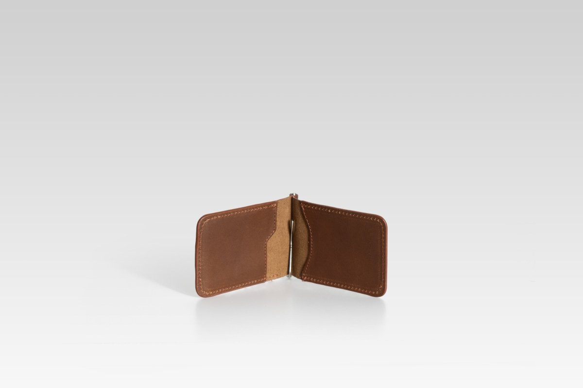 Billetera clip de piel para hombre cocodrilo shedron - JA LEATHER