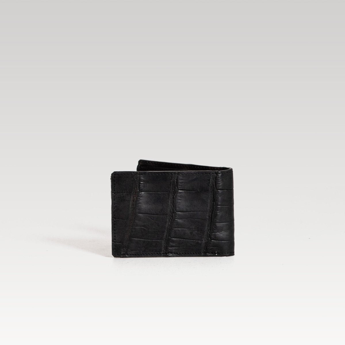 Billetera Cocodrilo Genuino Negro. - JA LEATHER