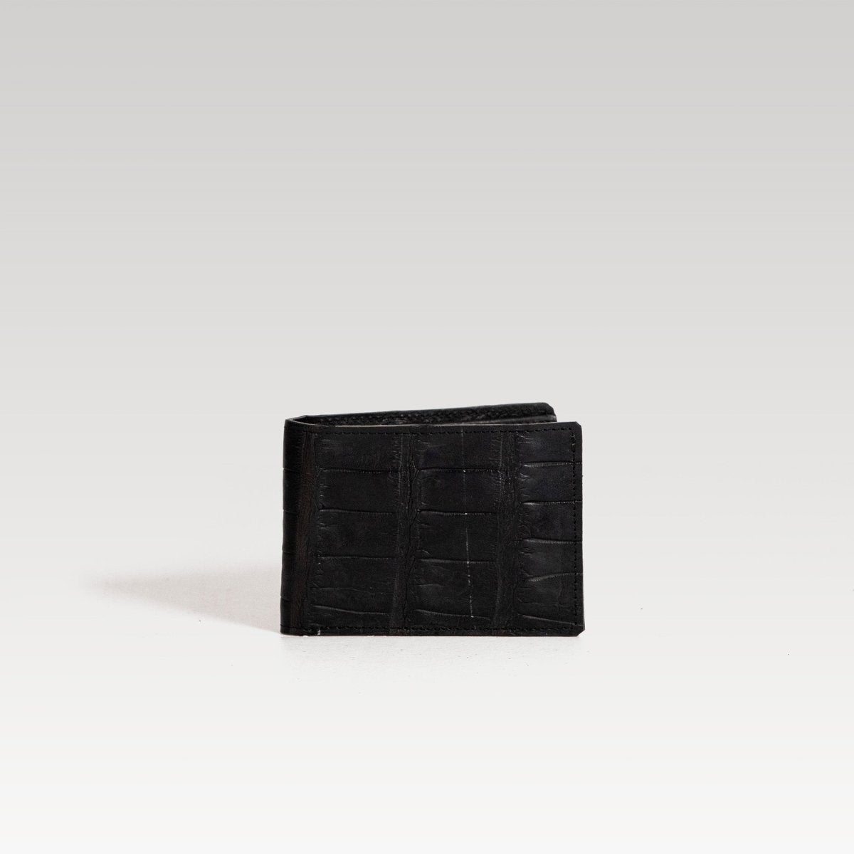 Billetera Cocodrilo Genuino Negro. - JA LEATHER