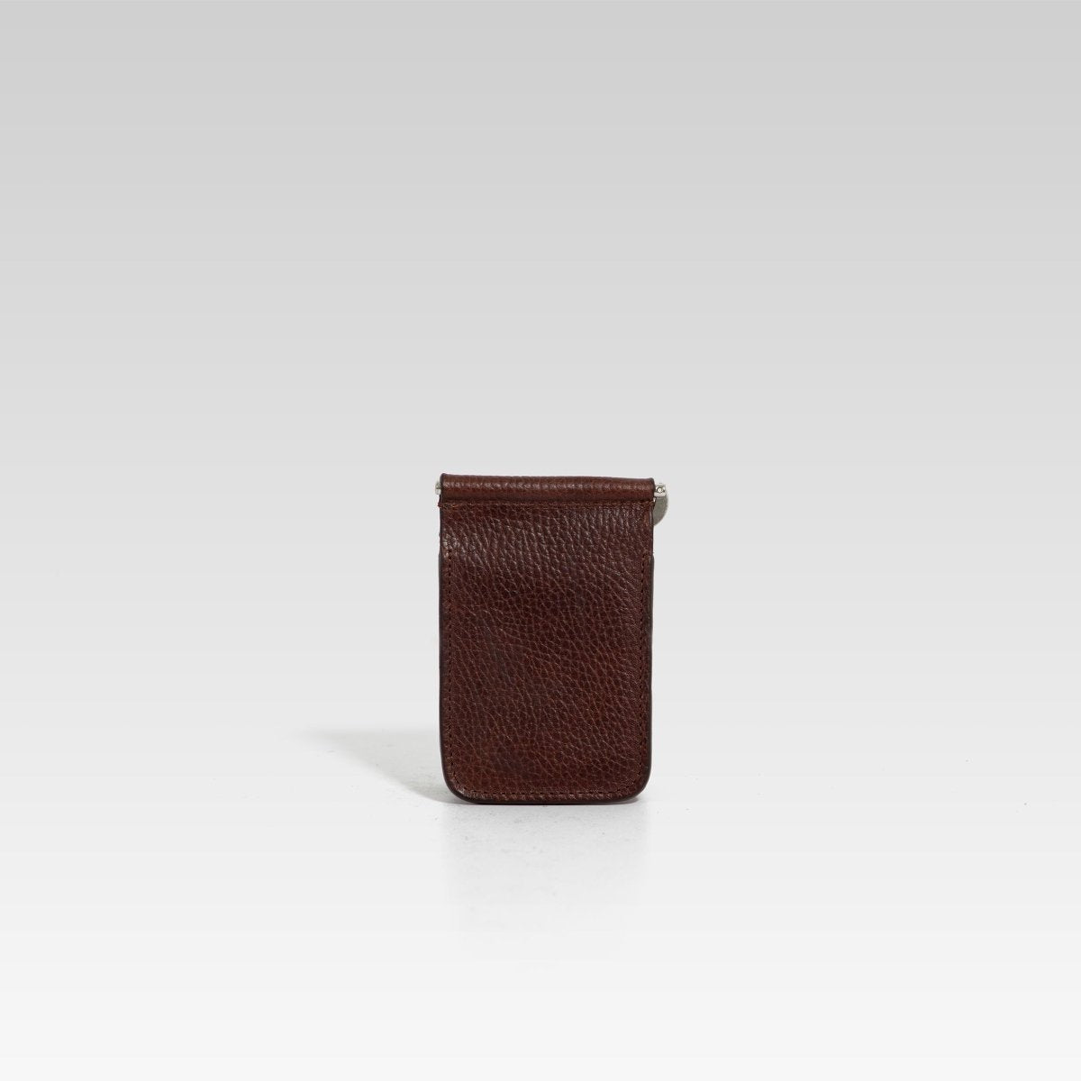 Billetera de clip Cesar café chocolate - JA LEATHER