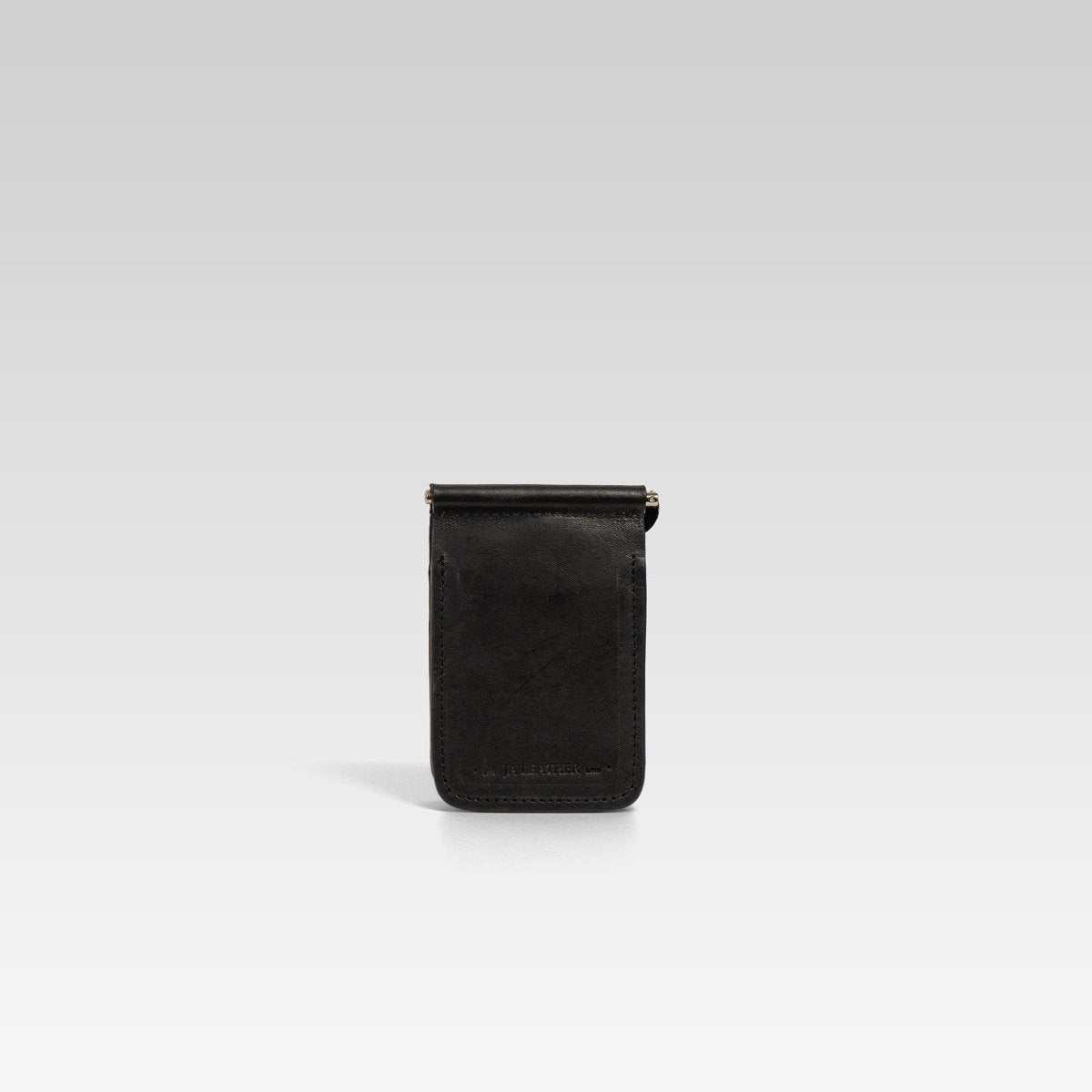 Billetera de clip Cesar Negro ringle beige - JA LEATHER
