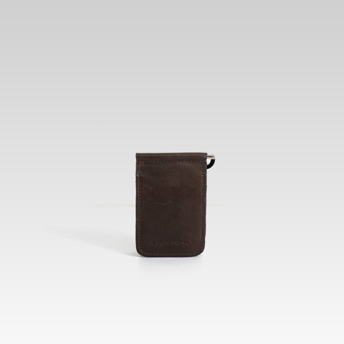 Billetera de Clip Cocodrilo Genuino Cafe - JA LEATHER