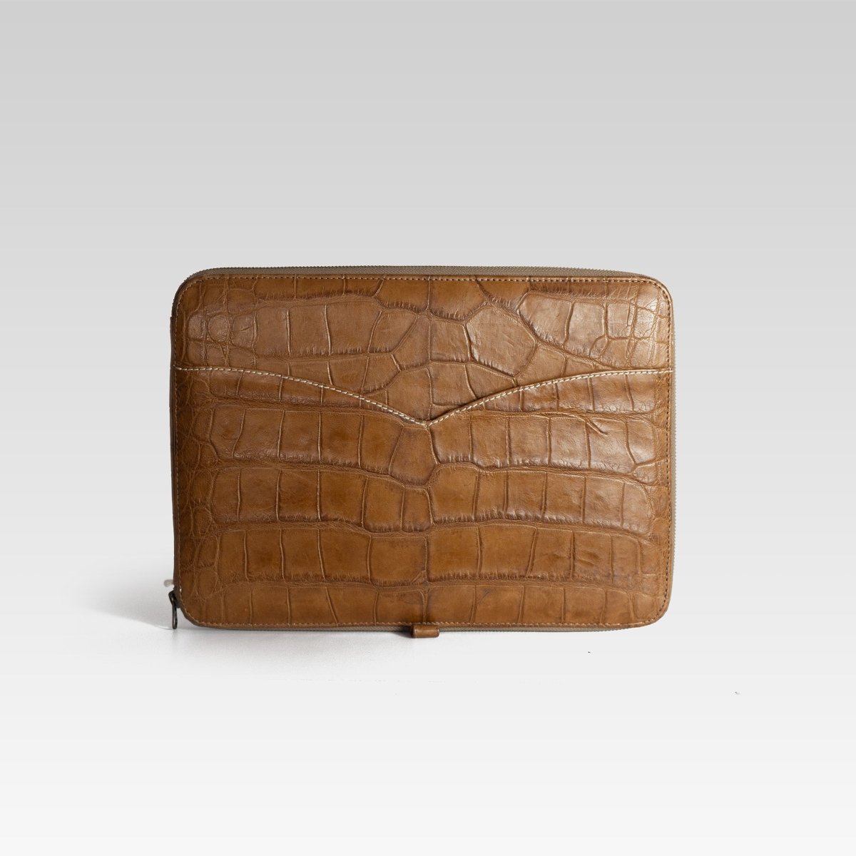 Carpeta laptop Alberto Cocodrilo Miel - JA LEATHER