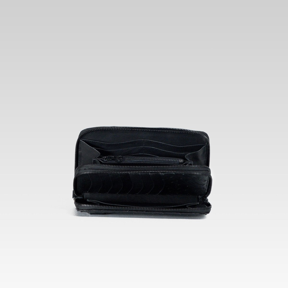 Cartera/Neceser Large Walker 2C avestruz genuina - JA LEATHER