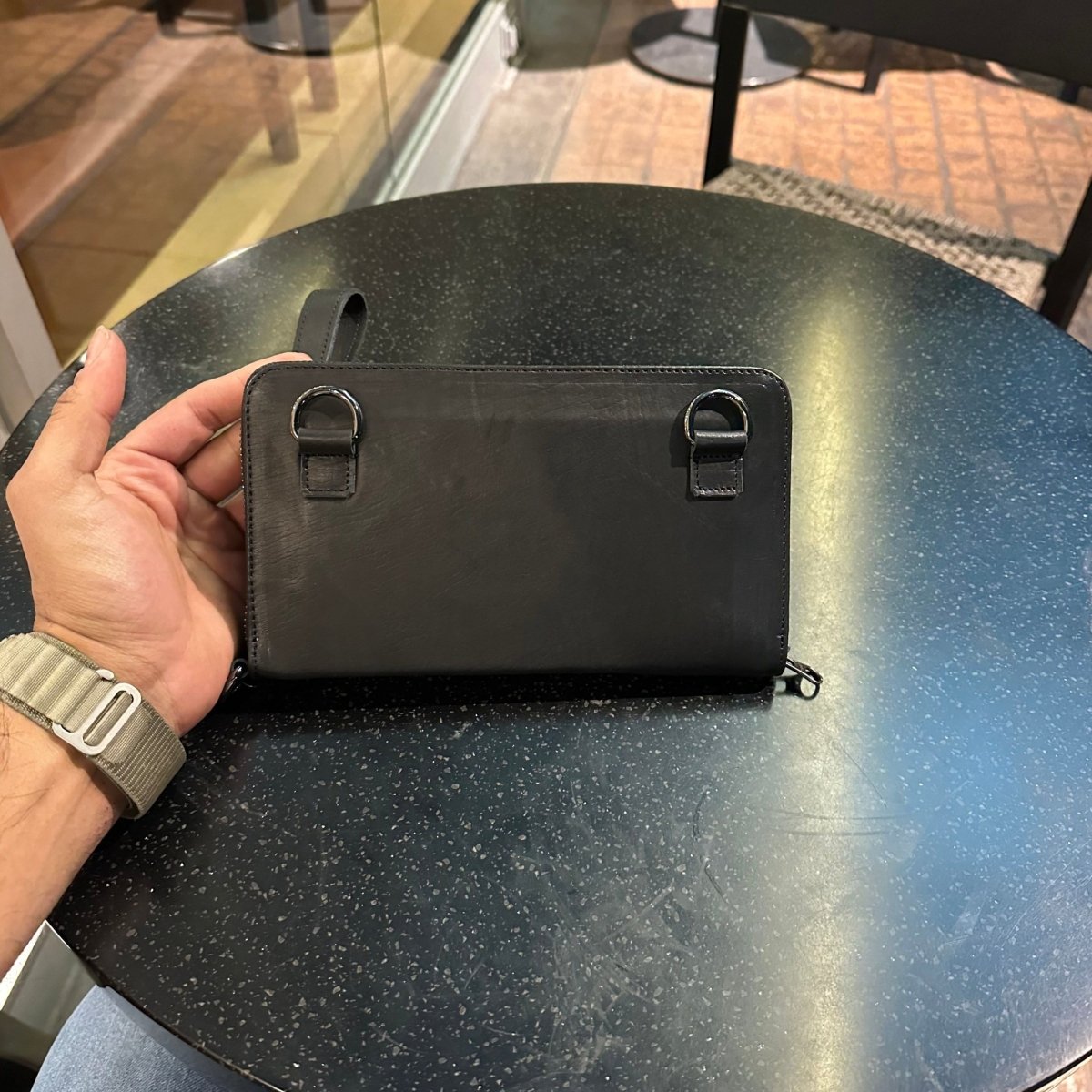 Cartera/Neceser Walker 1/Cierre Negra - JA LEATHER