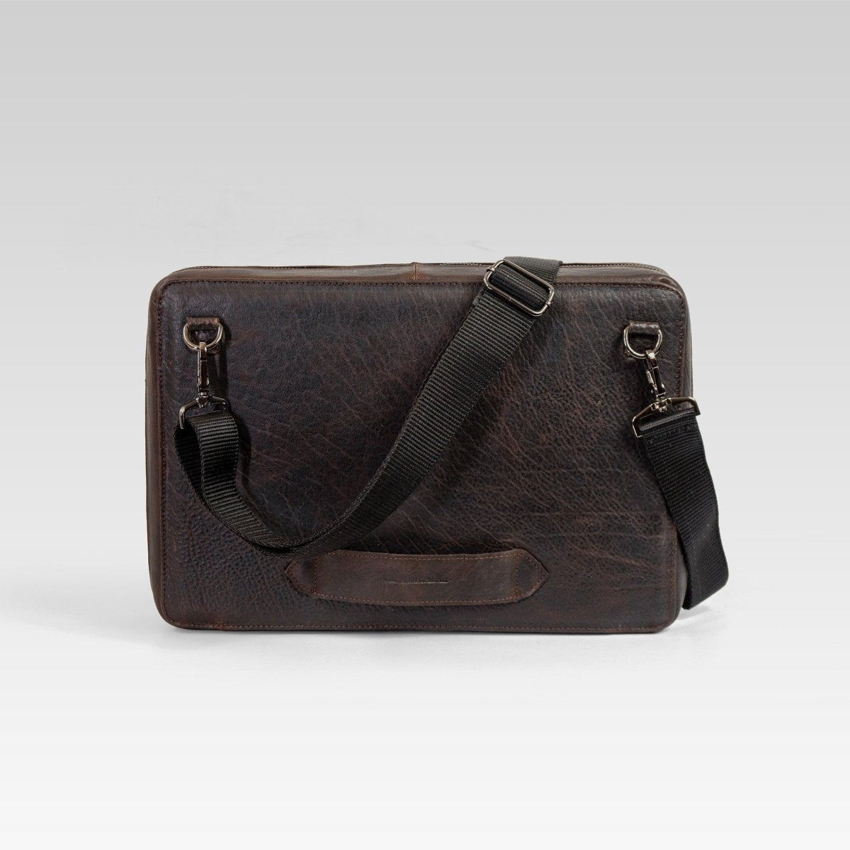 Estuche Portalap/ipad Diego Bisonte genuino cafe - JA LEATHER