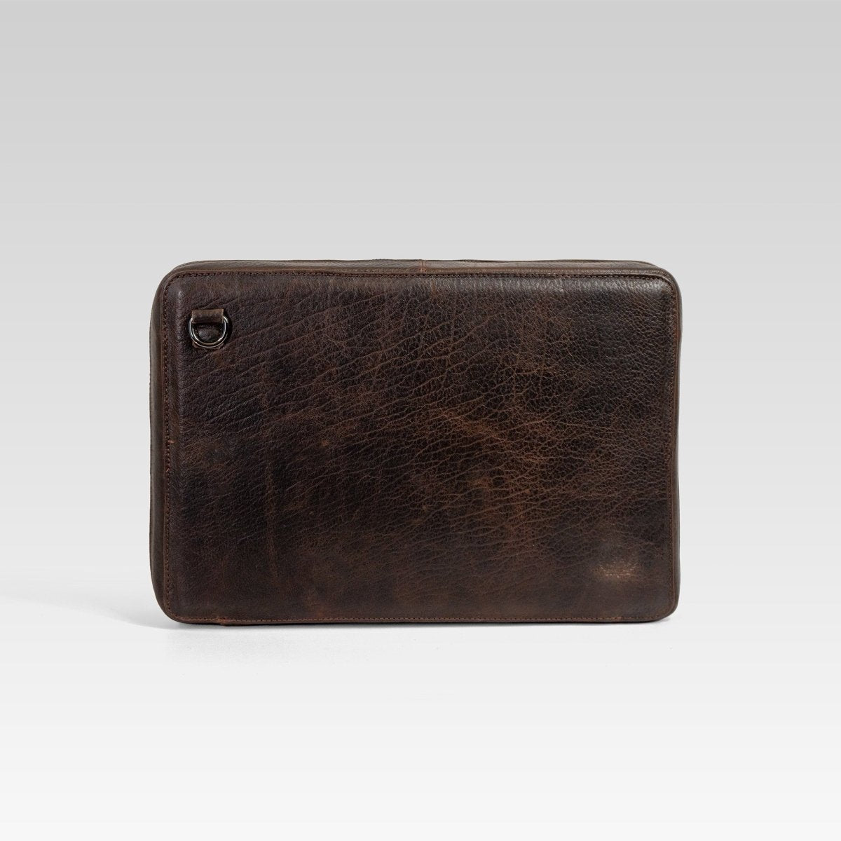 Estuche Portalap/ipad Diego Bisonte genuino cafe - JA LEATHER