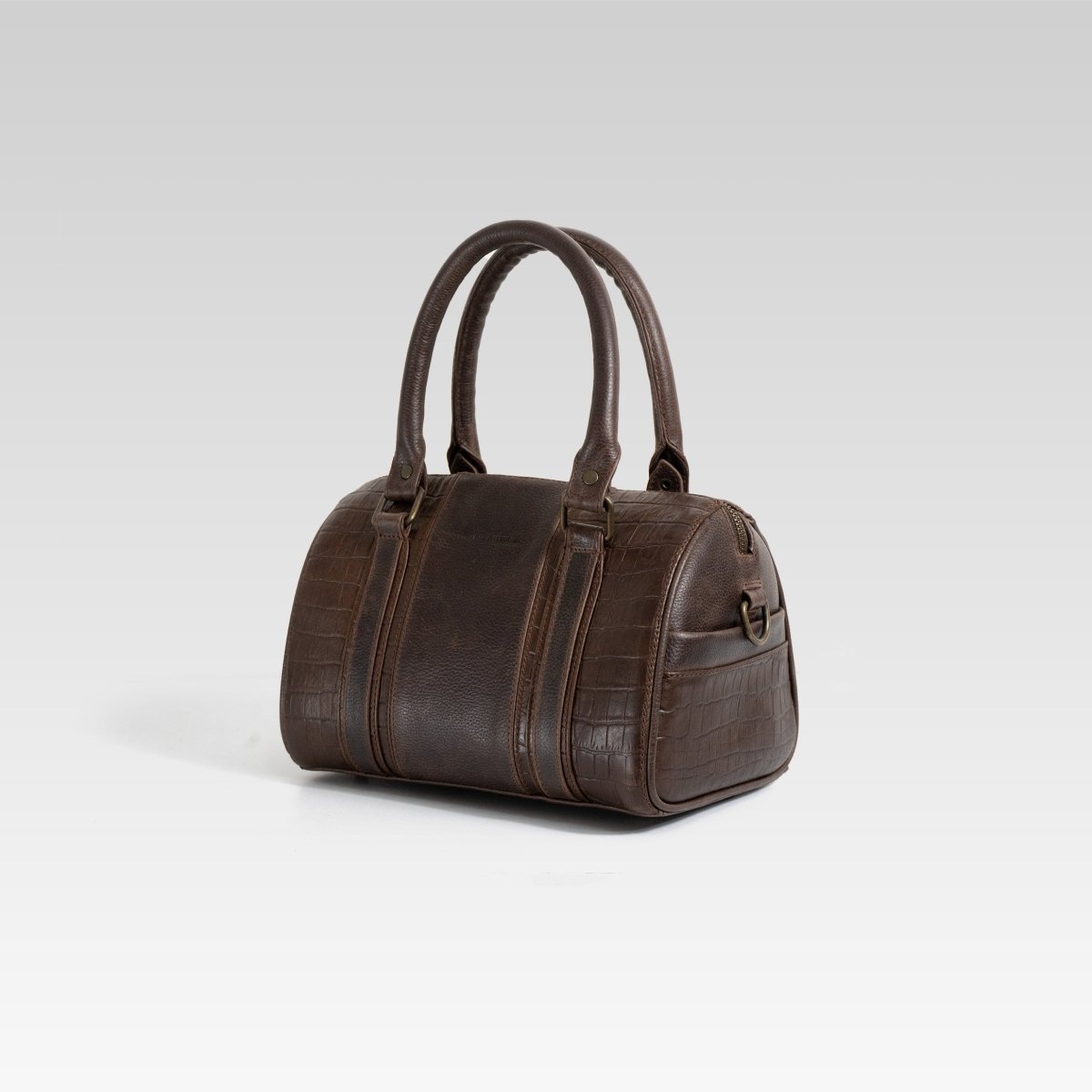 Mini b002 cafe/cocodrilo Nueva maleta de viaje MINI - JA LEATHER