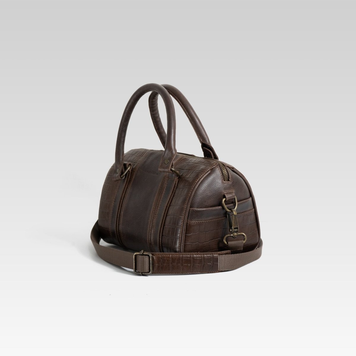 Mini b002 cafe/cocodrilo Nueva maleta de viaje MINI - JA LEATHER