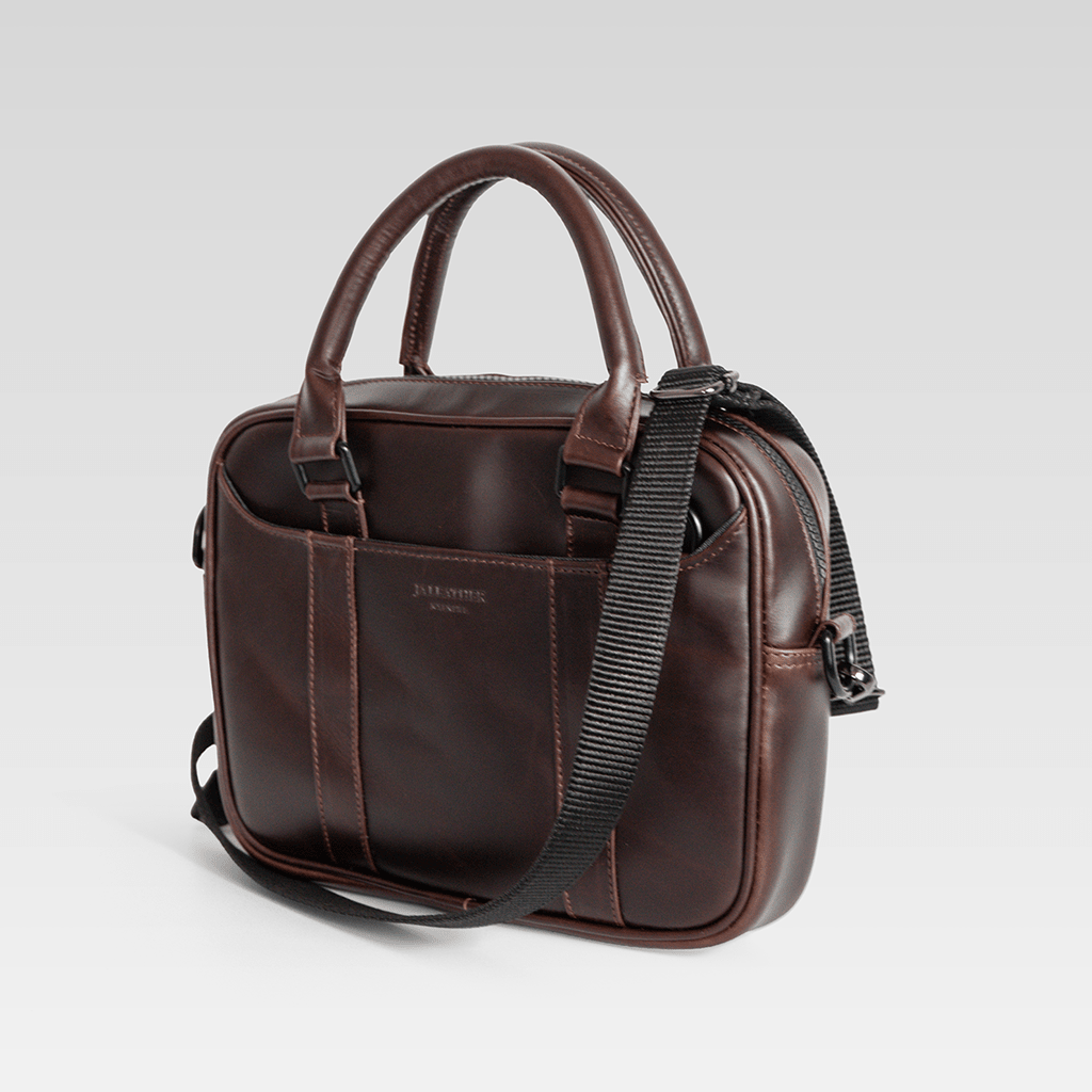 Mini maletín para iPad Fernandito caoba - JA LEATHER