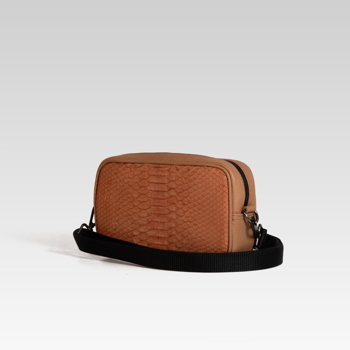 Neceser Alberto Serpiente Piton Genuina Durazno - JA LEATHER