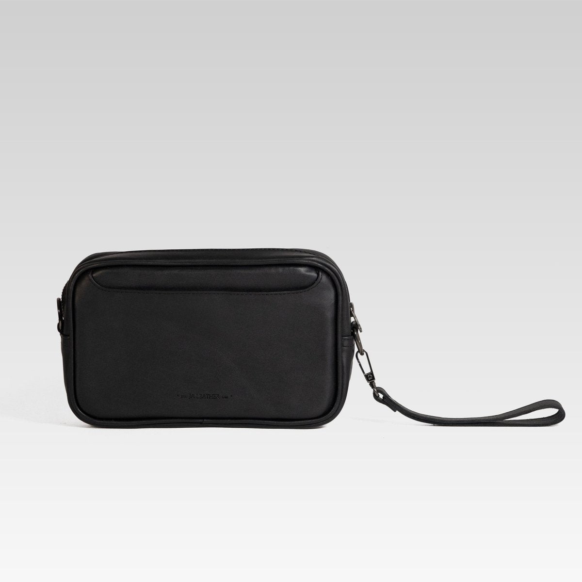 Neceser de piel para hombre Alberto cocodrilo negro - JA LEATHER