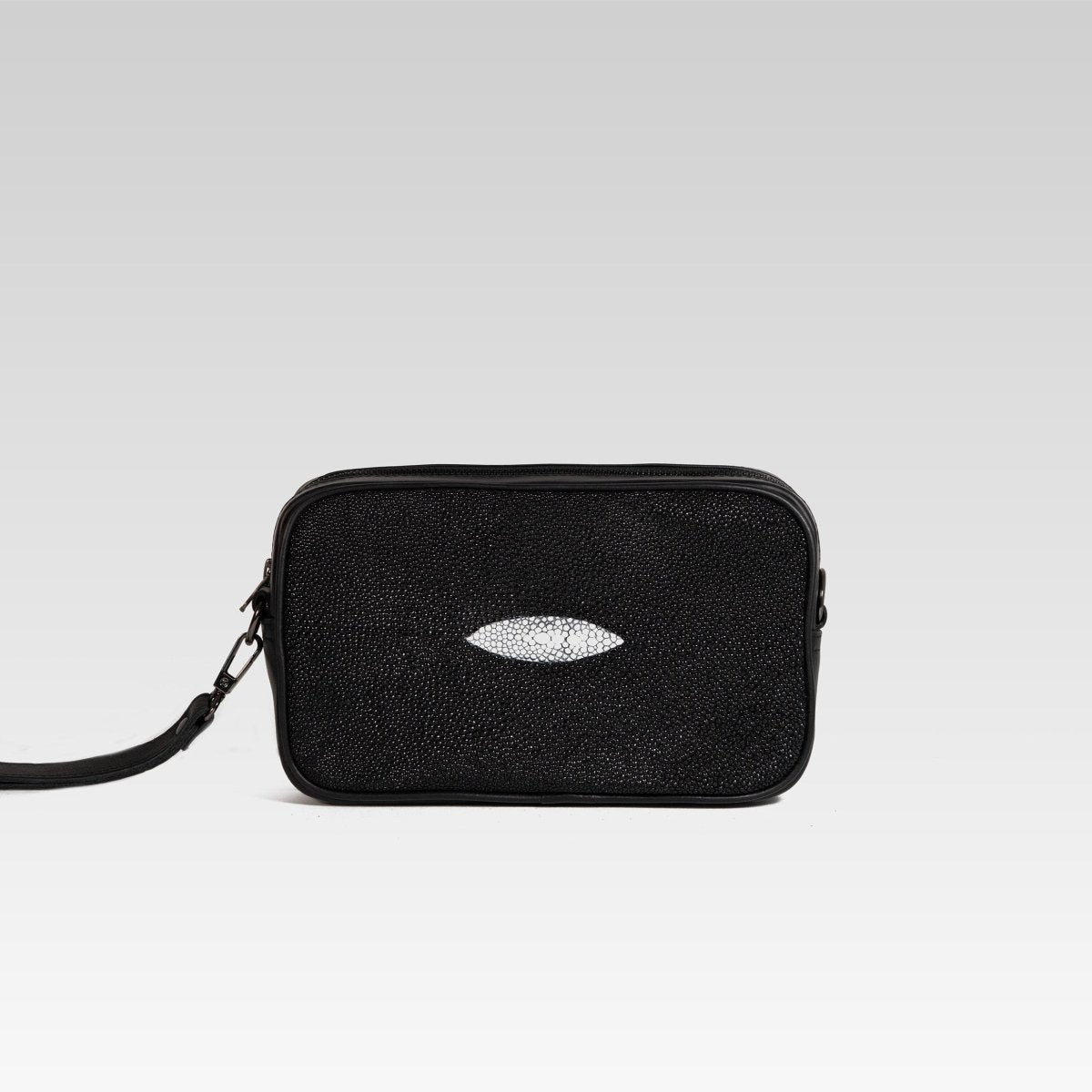 Neceser de piel para hombre Alberto mantarraya negro - JA LEATHER