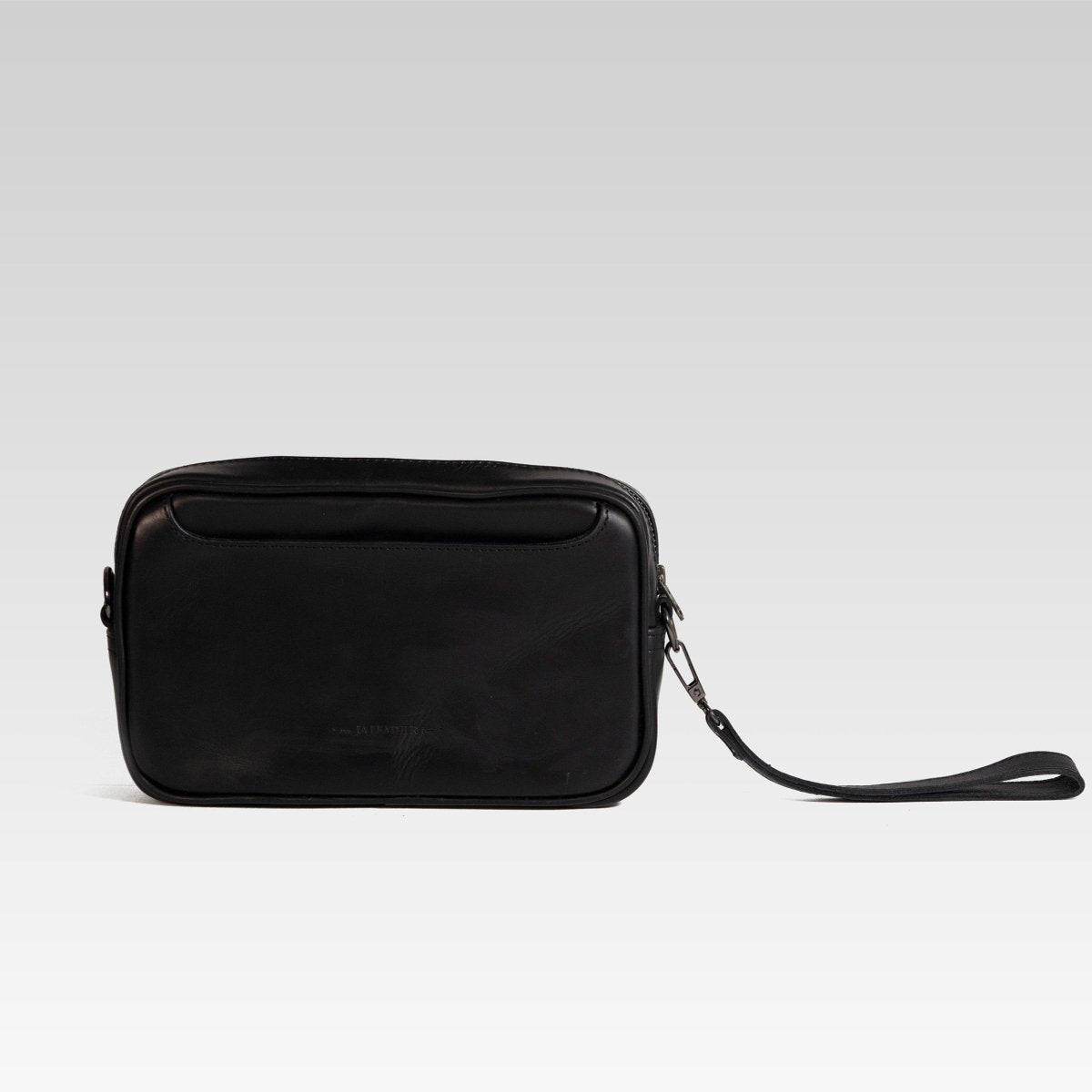 Neceser de piel para hombre Alberto mantarraya negro - JA LEATHER