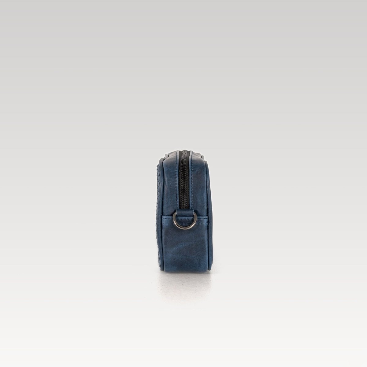 Neceser de piel para hombre Alberto piton azul - JA LEATHER