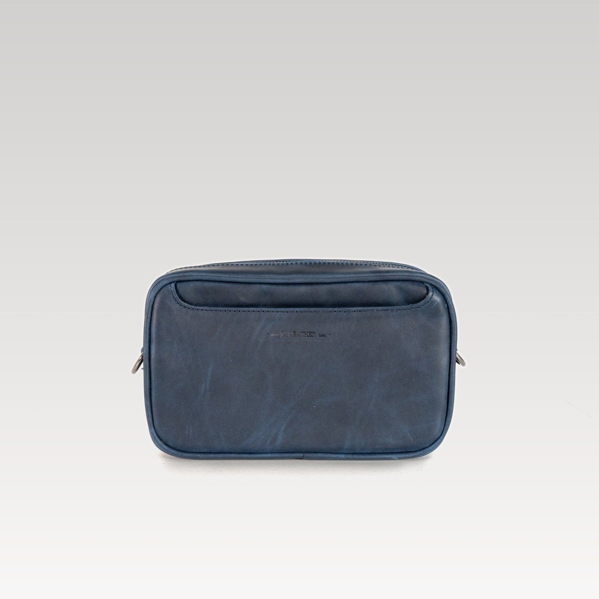 Neceser de piel para hombre Alberto piton azul - JA LEATHER