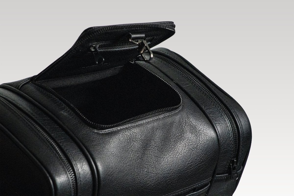 Neceser de piel para hombre bufalina negro - JA LEATHER