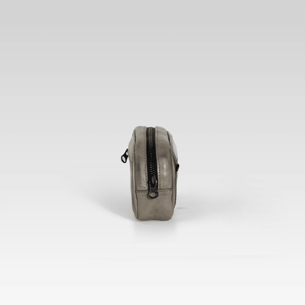 Neceser de piel para hombre Edgar cocodrilo gris - JA LEATHER