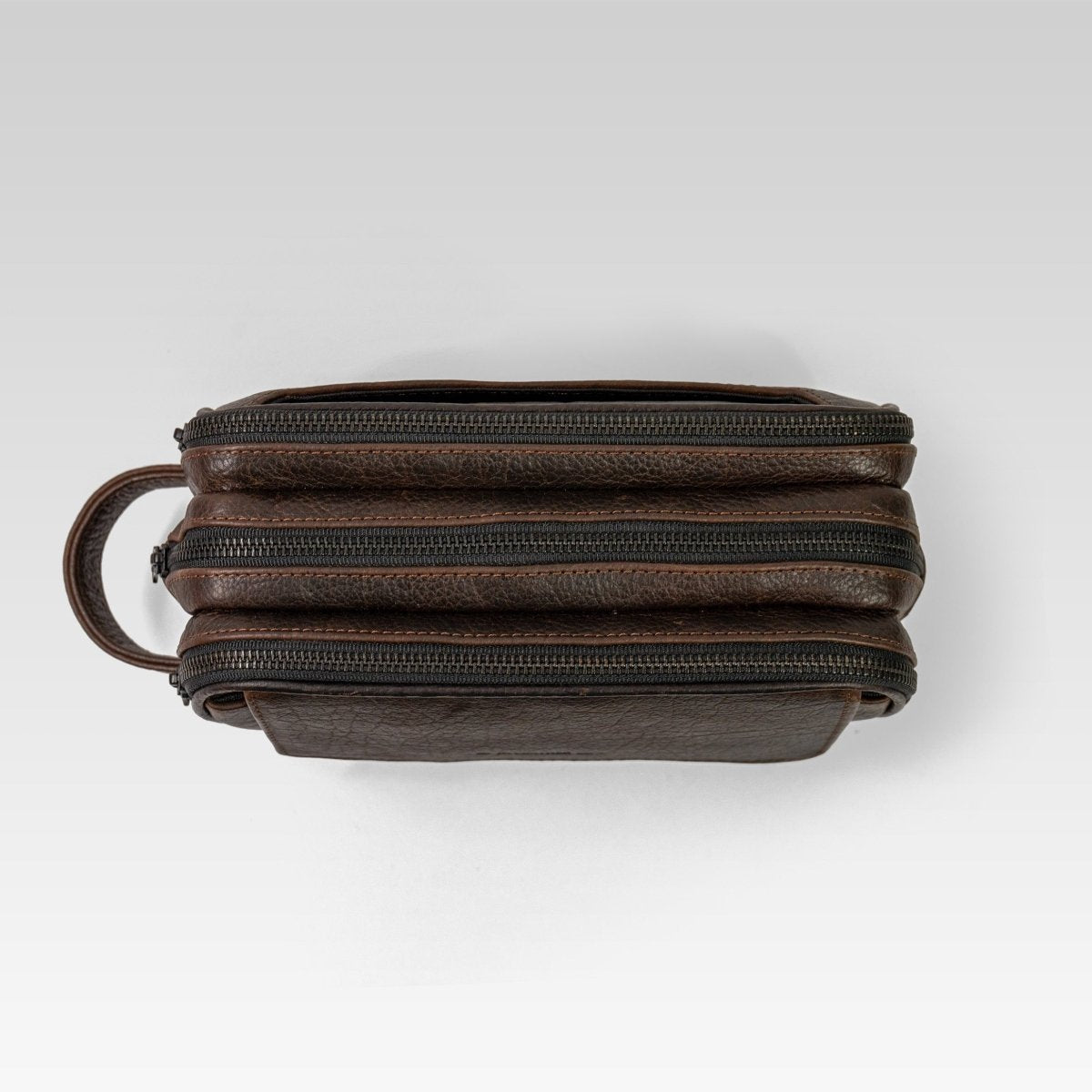 Neceser de piel para hombre Marco bisonte cafe - JA LEATHER