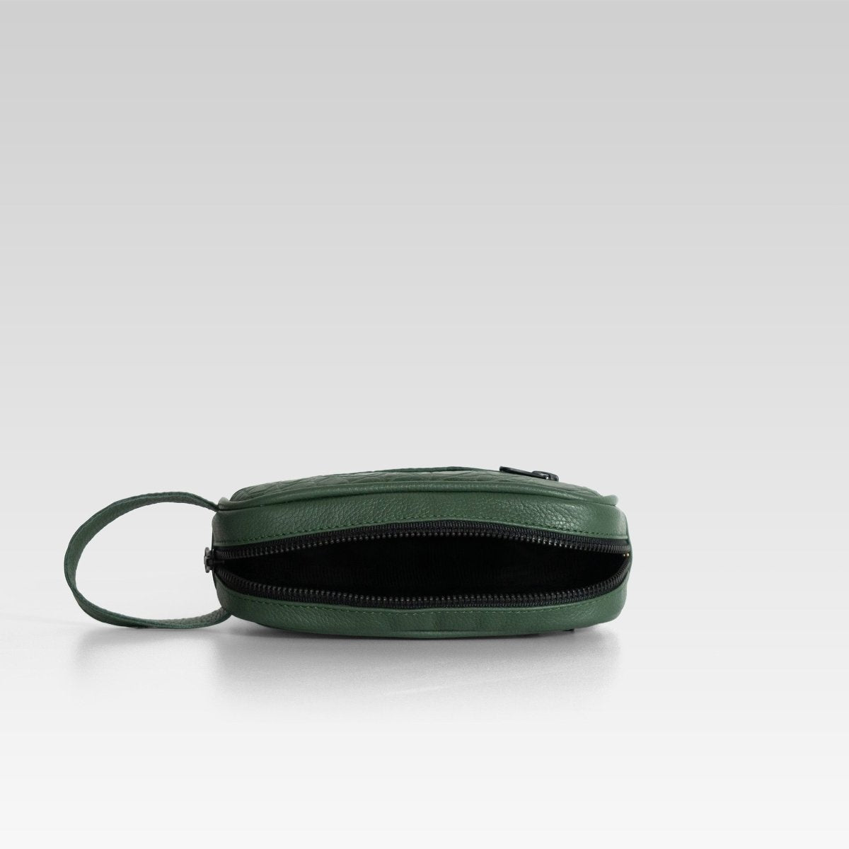Neceser de piel para hombre mini Edgar Cocodrilo verde - JA LEATHER