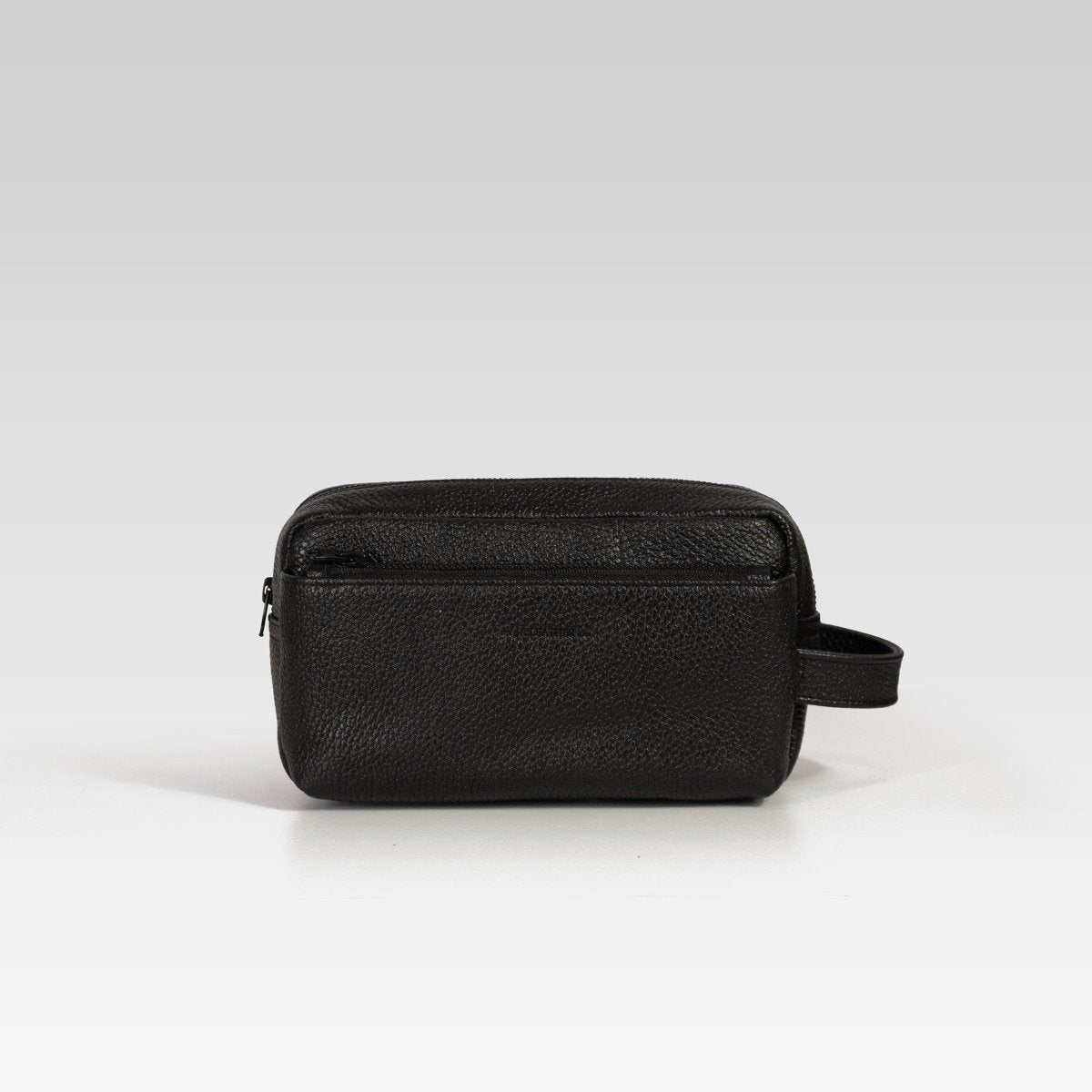 Neceser Diego en piel de res color negro - JA LEATHER
