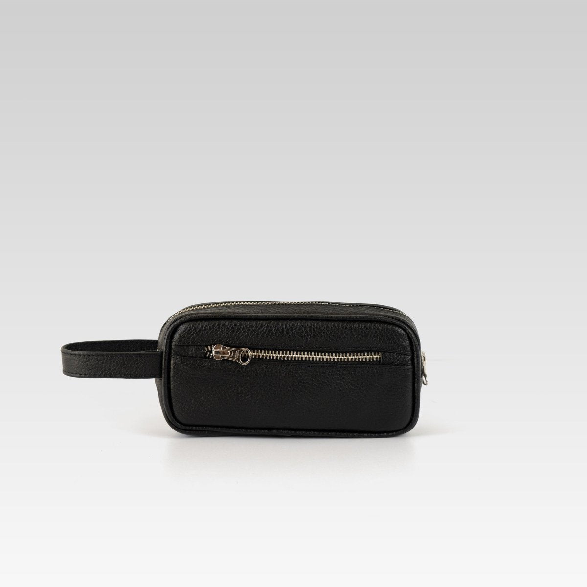 Neceser mini Edgar negro/plata - JA LEATHER
