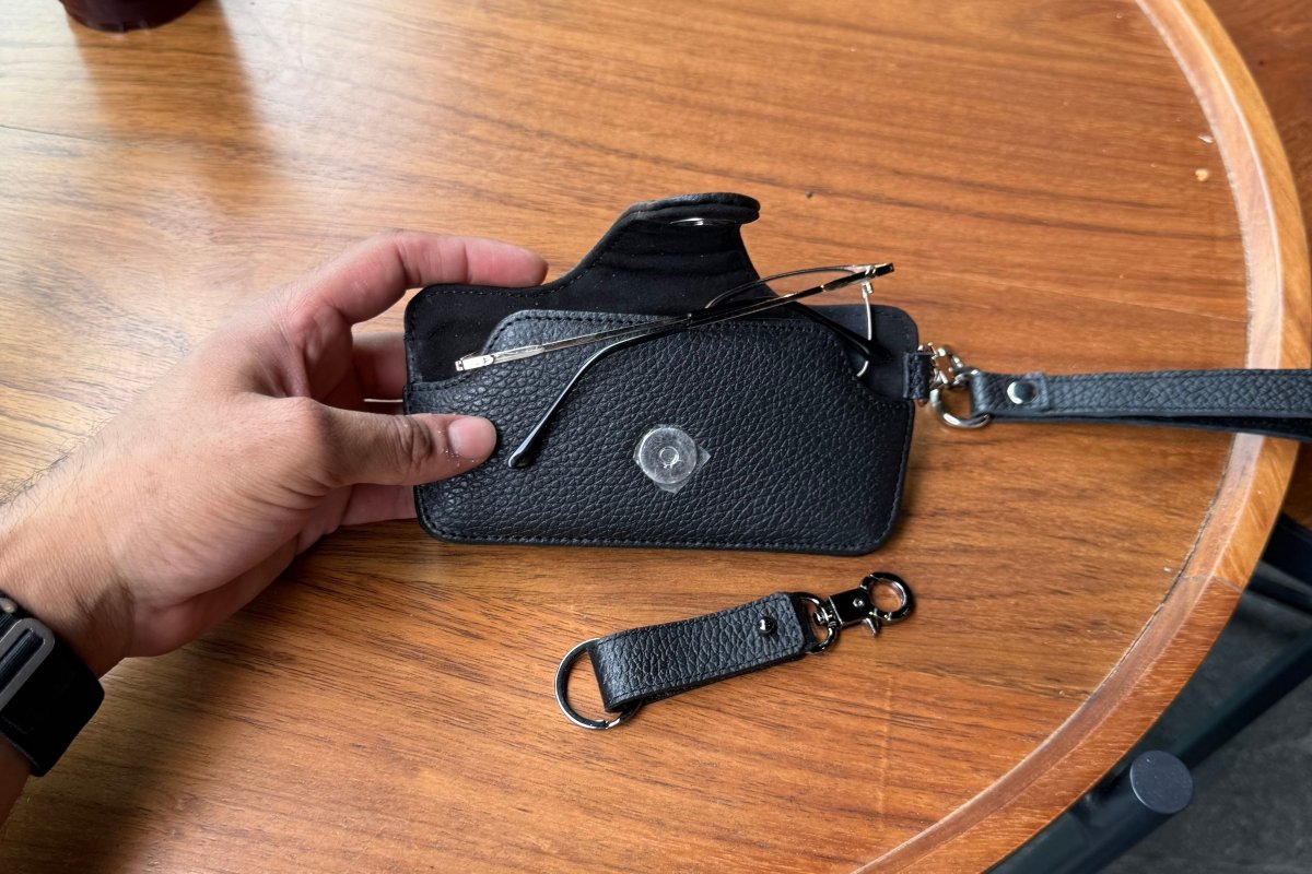 Porta lentes protector Rafaello negro - JA LEATHER